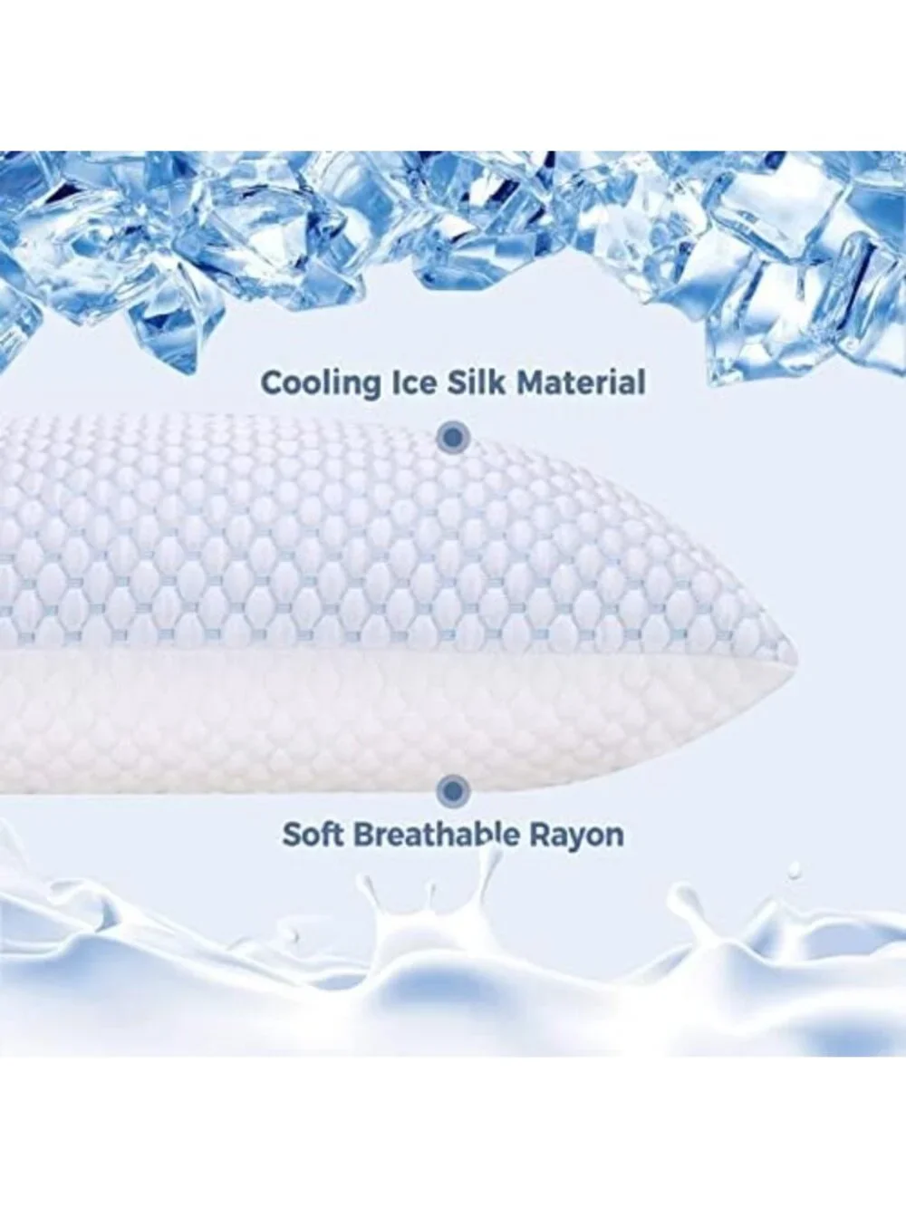 Cozy Queen Size Shredded Memory Foam Pillows - Set of 2 for Ultimate Comfort